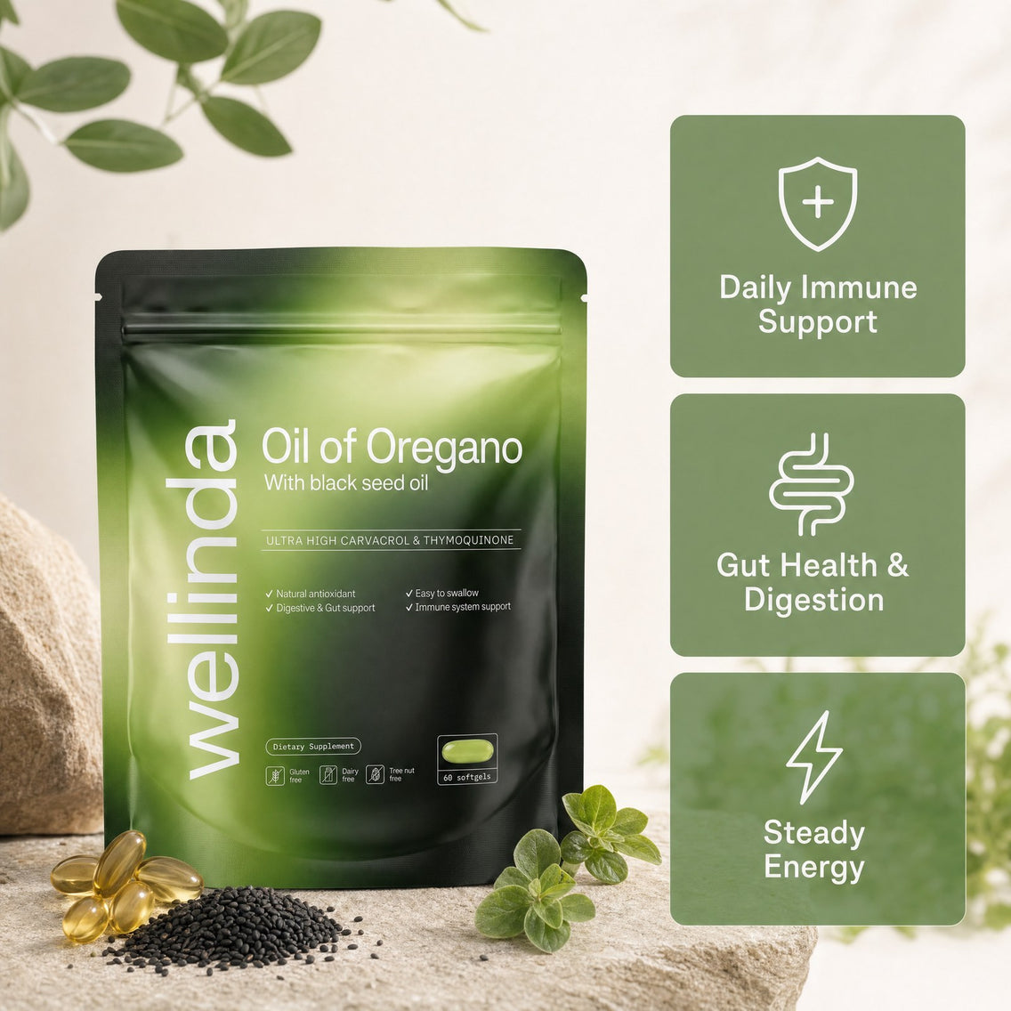 Wellinda® Oil of Oregano Softgels